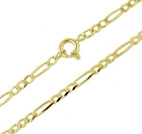 Gloss Figaro 3+1 Z (2,5 mm) neck  - řetízek na krk ze žlutého zlata