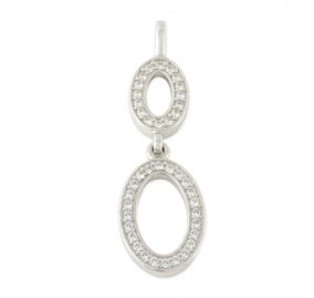 Samael Bianco I - přívěsek z bílého zlata osazený zirkony