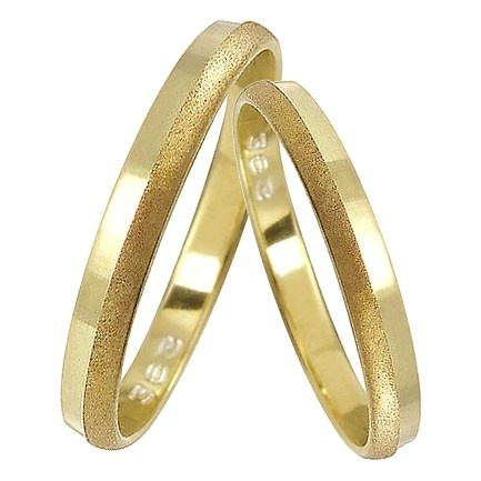 Petronilla Gold - snubní prsteny zdobené pískováním