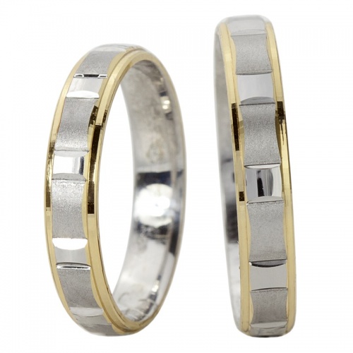 Sersa Colour GW - netradiční snubní prsteny v bíložlutém zlatě