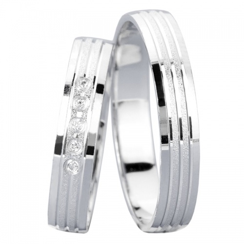 Morgana White - krásné snubní prsteny v bílé barvě zlata
