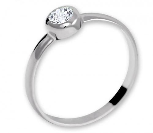 Nerys White - Nádherný zásnubní prsten z bílého zlata