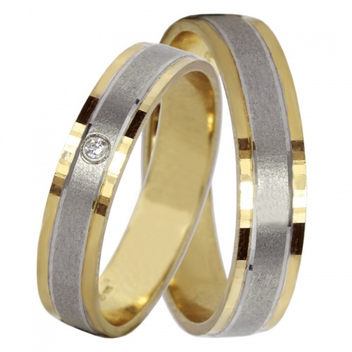 Adonis Colour GW - snubní prsteny ze žlutého a bílého zlata