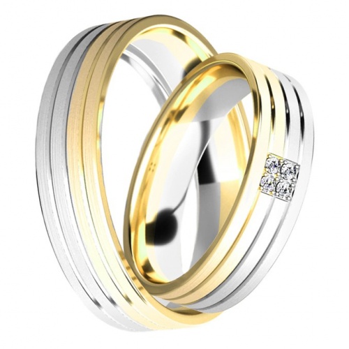 Rodolfo Colour GW - snubní prsteny z kombinovaného zlata