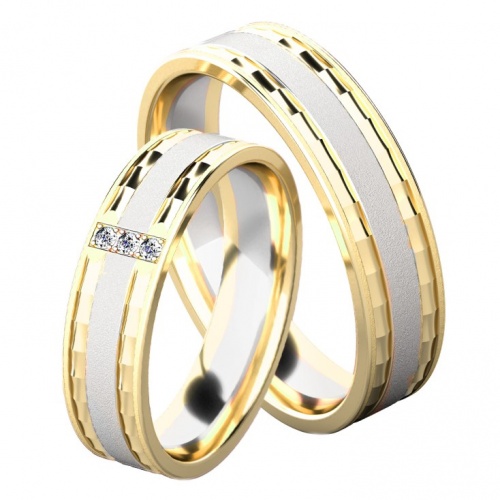 Denise Colour GW - snubní prsteny z kombinovaného zlata