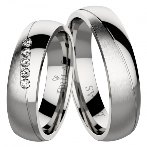 Evelyn Steel nádherné ocelové snubní prsteny