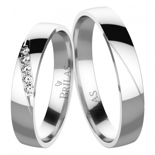 Eleanor Silver snubní prsteny v elegantním stylu ze stříbra