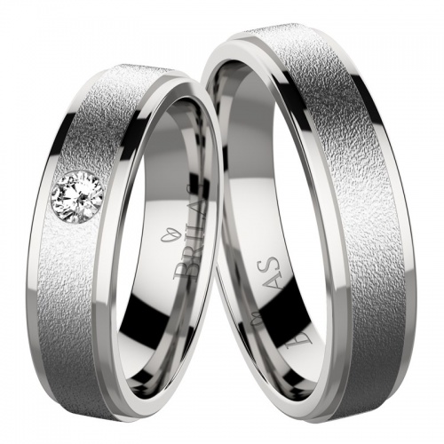Sila Stone ocelové snubní prsteny