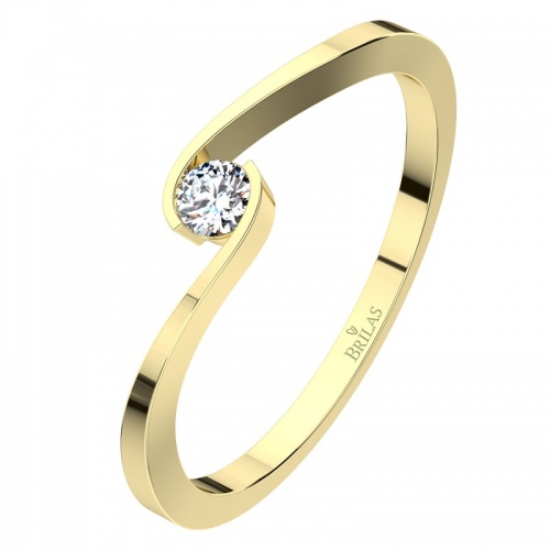 Vitas Gold elegantní zásnubní prsten ze žlutého zlata