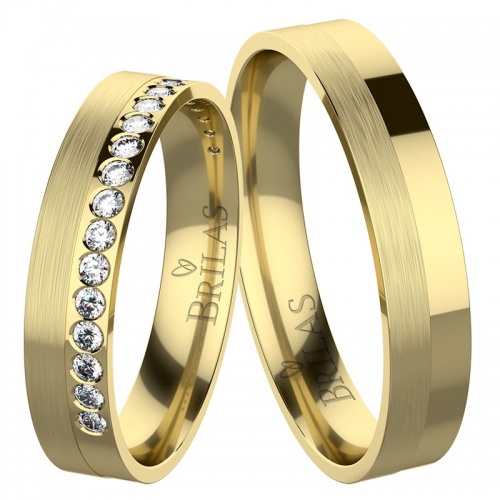 Blanka Gold snubní prsteny ze žlutého zlata
