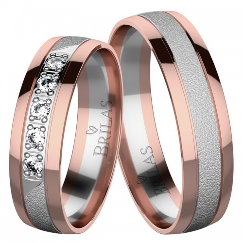 Rufian Colour RW snubní prsteny z kombinovaného zlata
