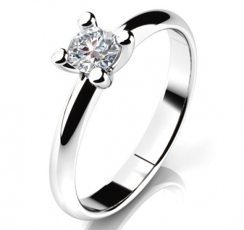 Hestia White klasický zásnubní prsten v dokonalém provedení