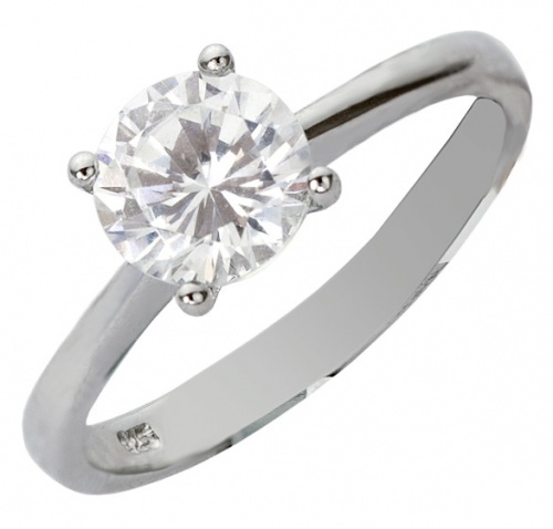 Angela Silver klasický zásnubní prsten ze stříbra