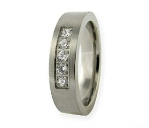 Valerie ocelový prsten se zirkony