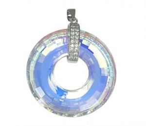 Circle Swarovski AB stříbrný přívěsek se zirkony