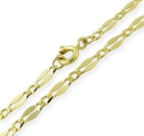 Flat Figaro 1+1 Z (2,8 mm) zlatý válcovaný náramek